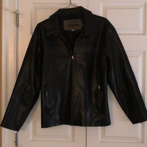 Type Field Apparel brown leather jacket